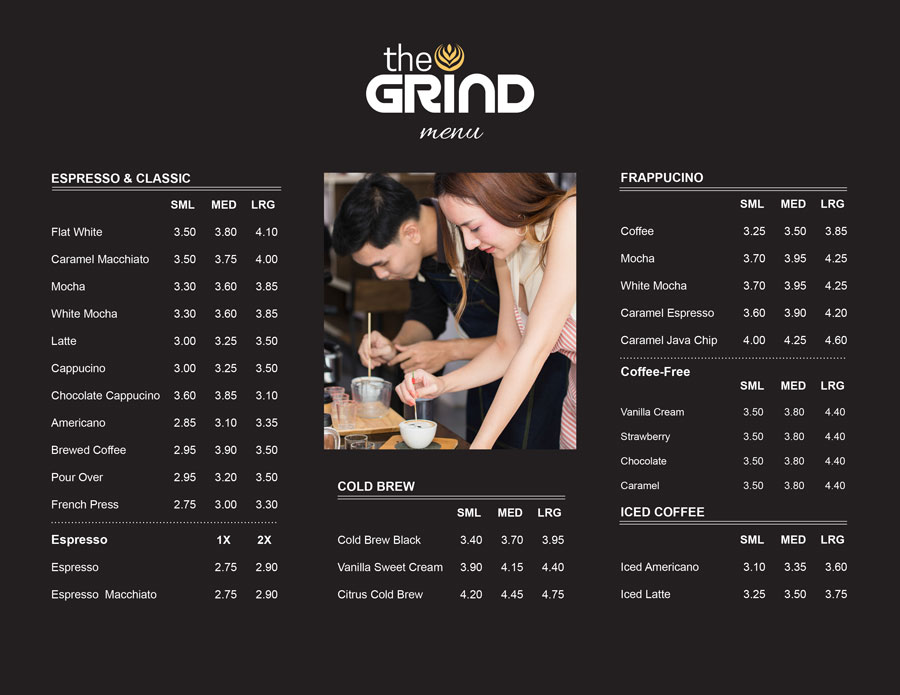 Grind coffee brochure pg2